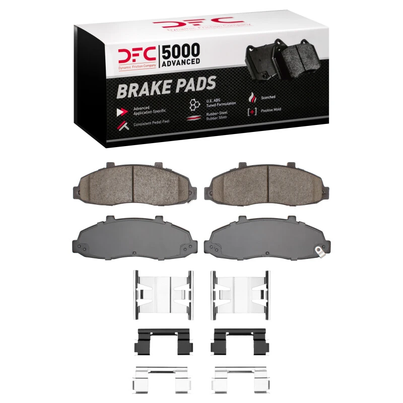 DFC 97-04 Ford F-150 RWD Front 5000 Advanced Ceramic Brake Pads and Hardware Kit