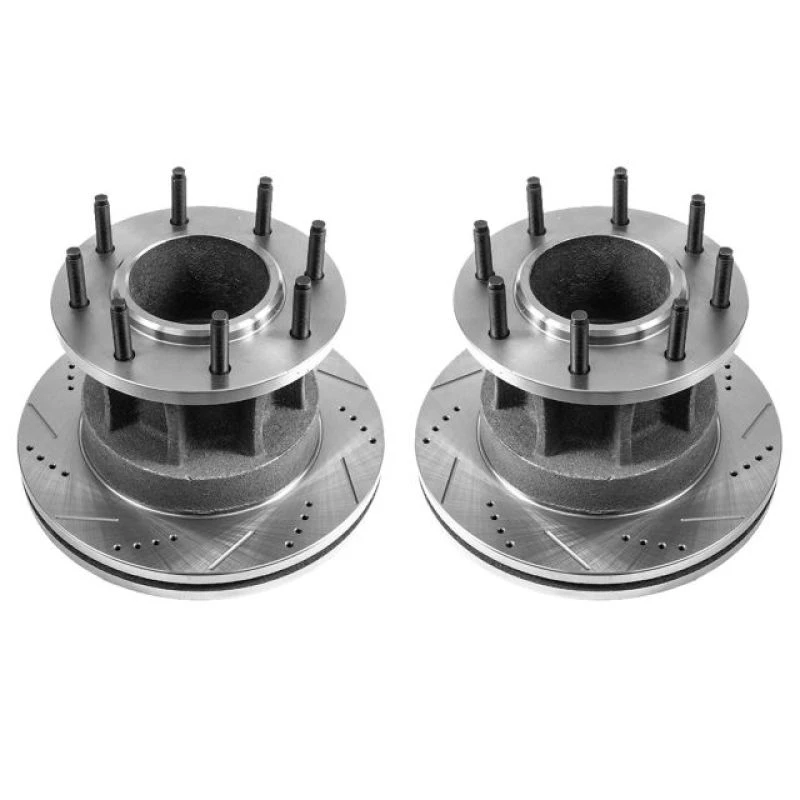 Power Stop 08-2012 Ford F-350 Super Duty Front Drilled & Slotted Rotor - Pair