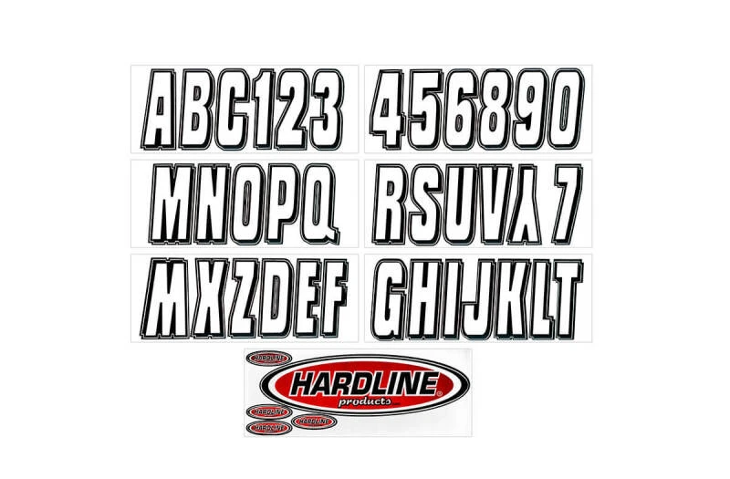 Hardline Bootsaufkleber Kit 3 Zoll – 320 Silber/Schwarz