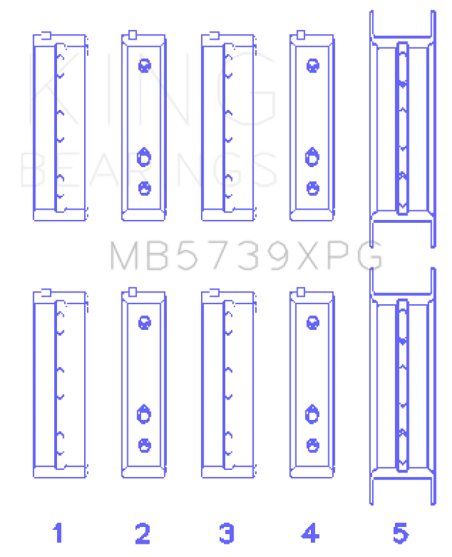 King Übergrößen-Tri-Metal-Perf-Hauptlager-Set für Subaru EJ20/EJ22/EJ25.002