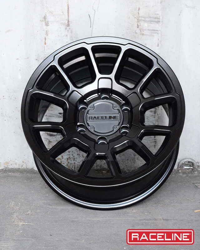 Raceline 950B Gauge 17x8.5in / 6x139.7 BP / 0mm Offset / 106.1mm Bore - Satin Black Wheel