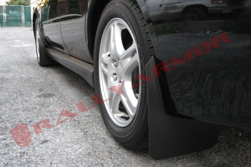 Rally Armor Basic Black Mud Flap w/Black Logo for 02-07 Subaru WRX/STI/RS/2.5i (Wagons Req. Mod.)