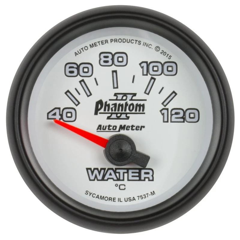 Autometer Phantom II Wasser Temp Messgerät 2 1/16 Zoll 40-120°C Elektrisch Phantom II