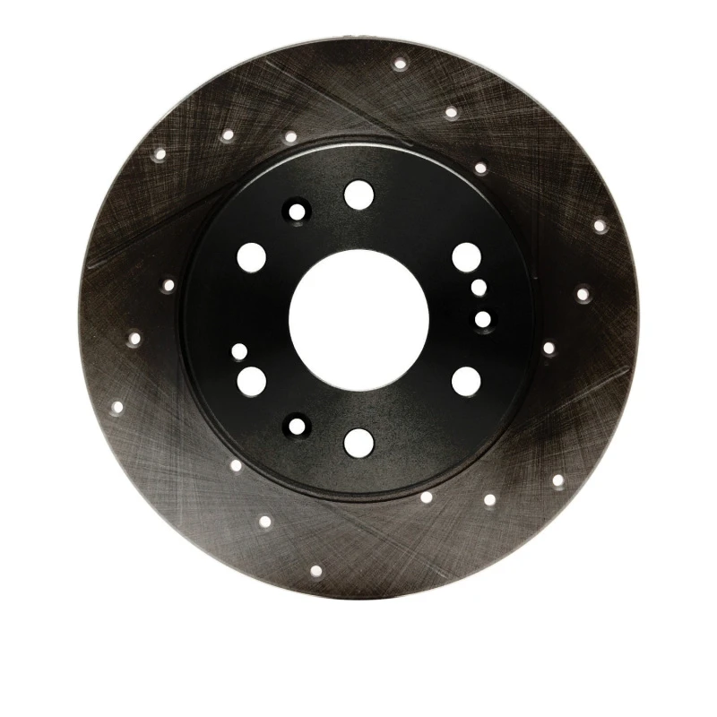 DFC 05-20 Cadillac Escalade EXT Front Right Drilled & Slotted Black Brake Rotor