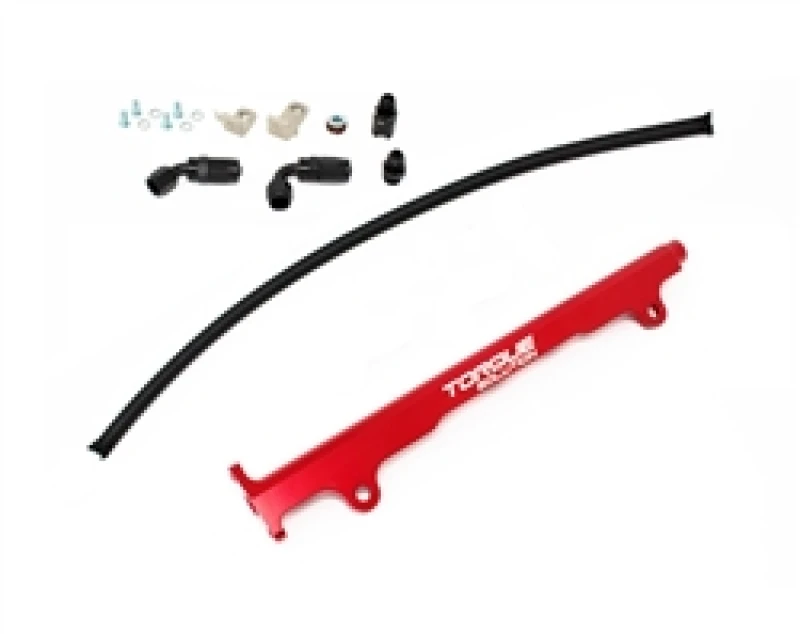 Torque Solution Billet Aluminium Einspritzleiste für Mitsubishi Evo X - Rot