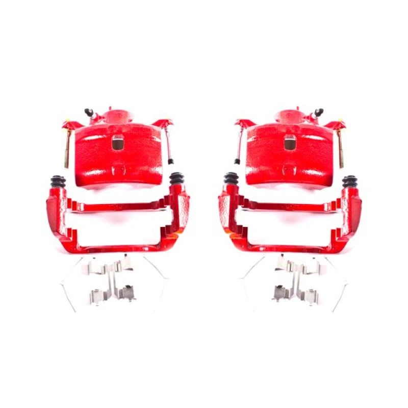 Power Stop 02-04 Honda CR-V Front Red Calipers w/Brackets - Pair