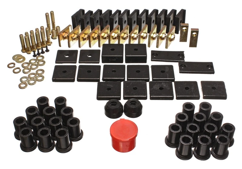Energy Suspension 64-78 Toyota FJ40 Land Cruiser Schwarzes Hyper-Flex-Master-Bushing-Set