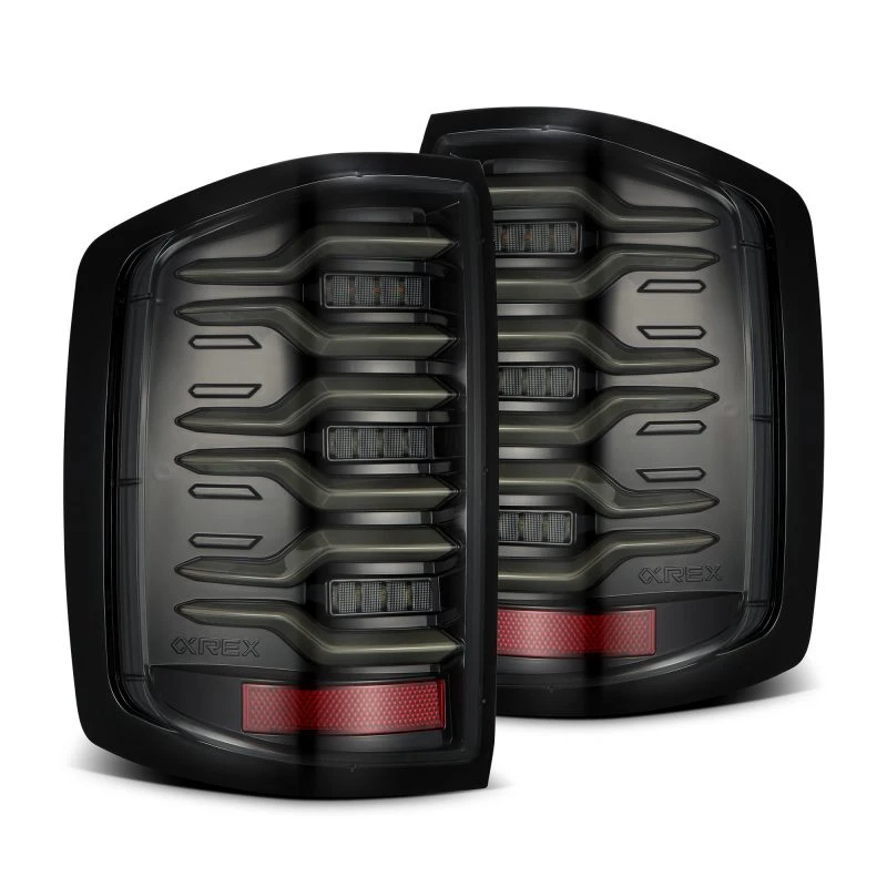alpharex_620040-6792daa34f3aa AlphaRex 14-18 Chevy Silverado 1500 Luxx-Serie LED-Rückfahrscheinwerfer Alpha-Schwarz mit aktivem Licht/Seq-Signal