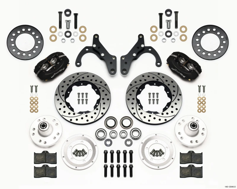 Wilwood Forged Dynalite Front Kit 11,00 Zoll gebohrt 69-70 Impala Trommel/Bremsscheibe 69-82 Vette