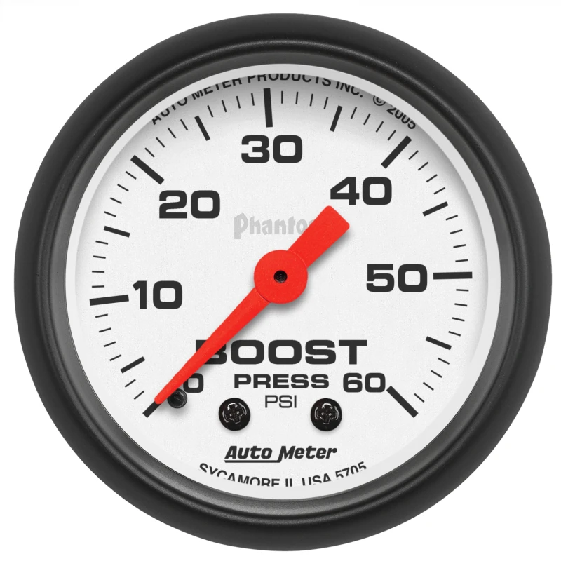 Autometer Phantom 52mm 0-60 PSI Mechanical Boost Gauge