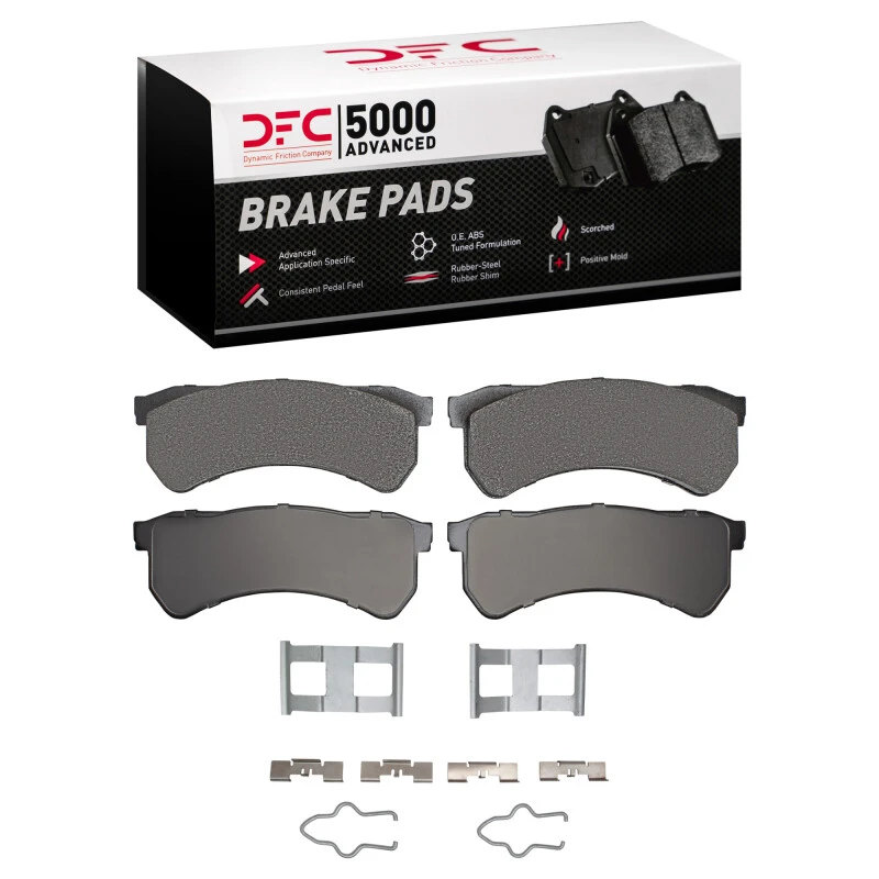 DFC 16-24 Freightliner MT35 Front/Rear 5000 Advanced Semi Metallic Brake Pads and Hardware Kit
