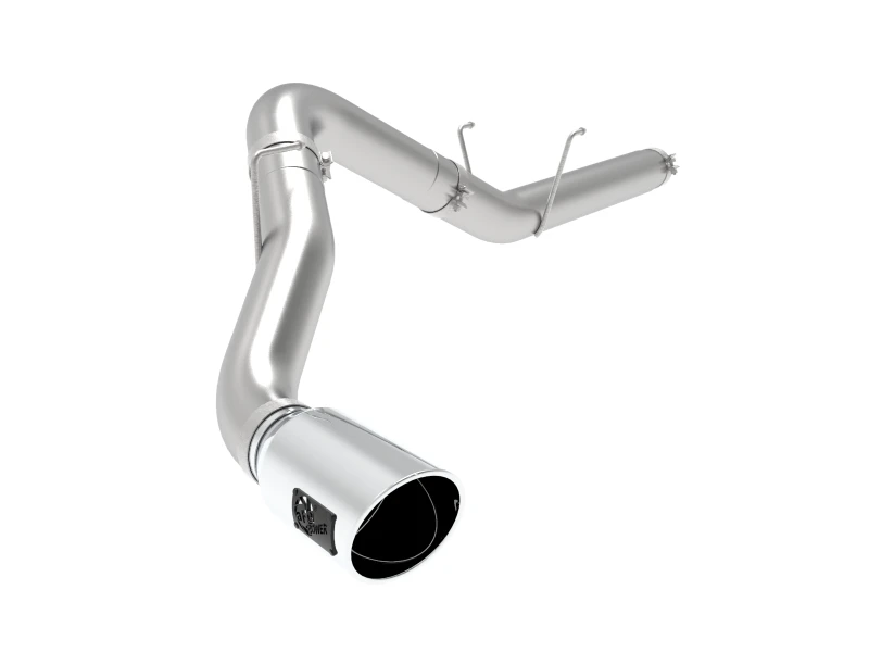 aFe ATLAS 5 Zoll Alu-Stahl DPF-Back Auspuff-System mit poliertem Endrohr 19-20 Ram Diesel Trucks L6-6.7L (td)