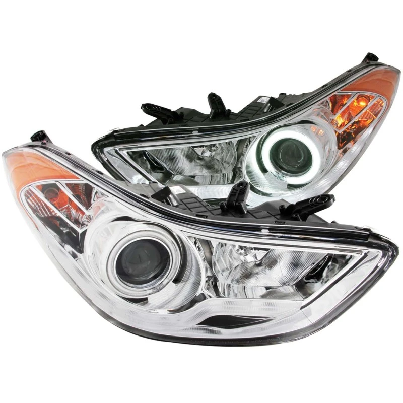 ANZO 2011-2014 Hyundai Elantra Projektor-Scheinwerfer mit Halo-Chrom (CCFL)