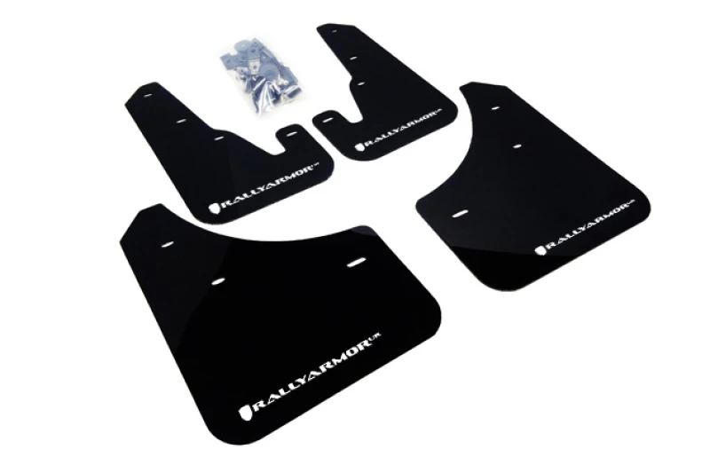 MF9-UR-BLK_WH-67946e247df23 Rally Armor 04-09 Mazda3/Speed3 Black UR Mud Flap w/ White Logo