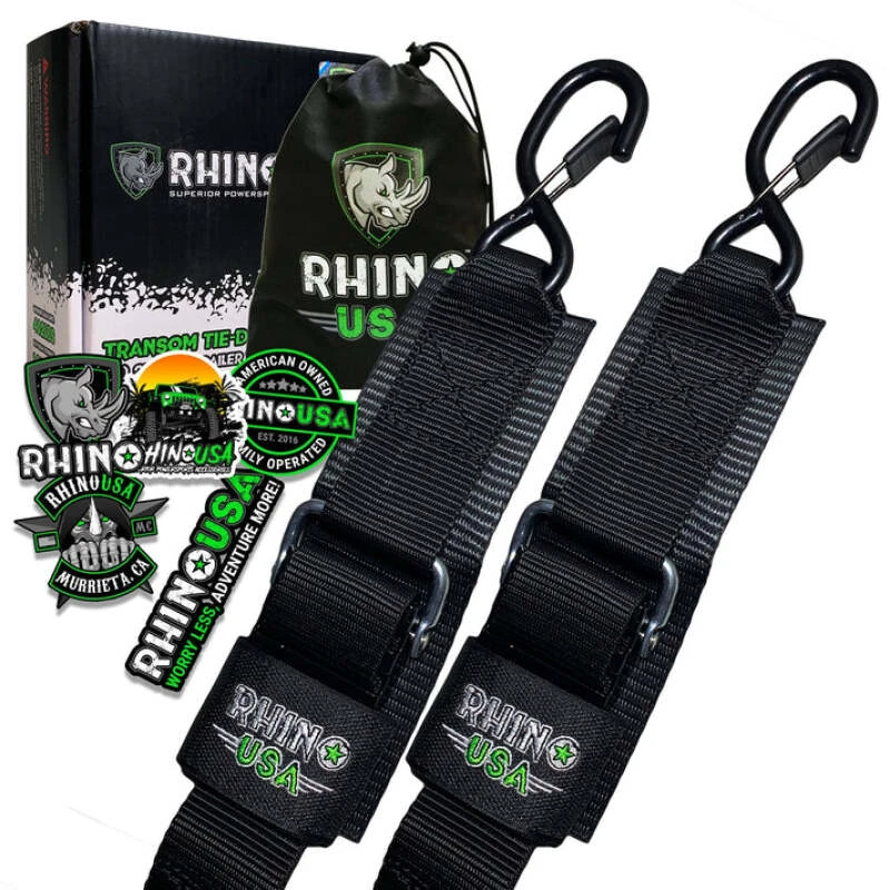 Rhino USA Transom Straps for Boat Trailer