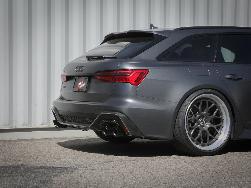 aFe 20-22 Audi RS6 Avant V8 4L (tt) MACH Force-Xp 3 Zoll auf 2,5 Zoll 304 SS Kat-Back Auspuff mit schwarzer Spitze