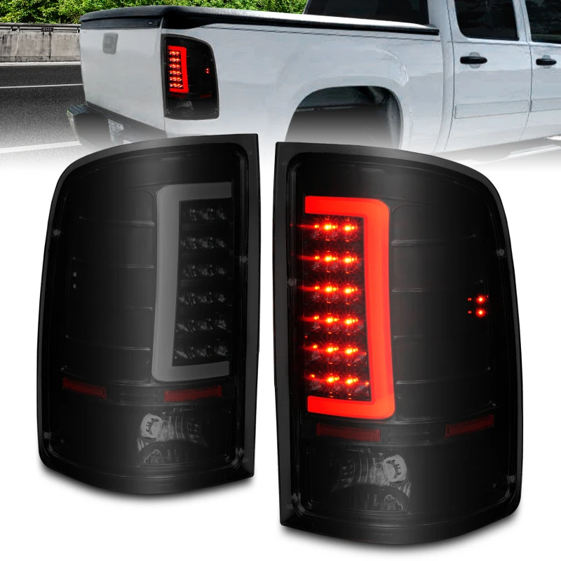 anzo_311389-6792e218d96e9 ANZO 2007-2013 GMC Sierra LED-Rückfahrscheinwerfer mit Leuchtleiste, schwarzes Gehäuse, Rauchglas