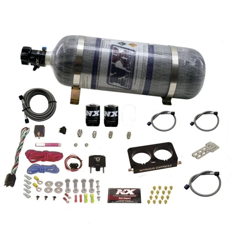 Nitrous Express 96-04 Ford Mustang Cobra 4 Ventil (Stock TB) Nitrous Kit (50-300PS) mit Comp Flasche
