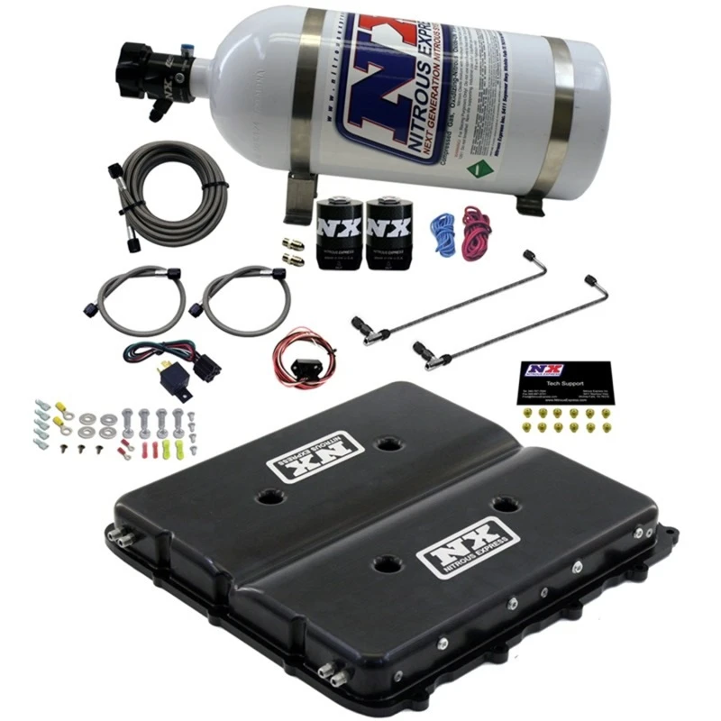 Nitrous Express Nitrous-Kit mit Billet LT4 Supercharger-Deckel und 10lb-Flasche