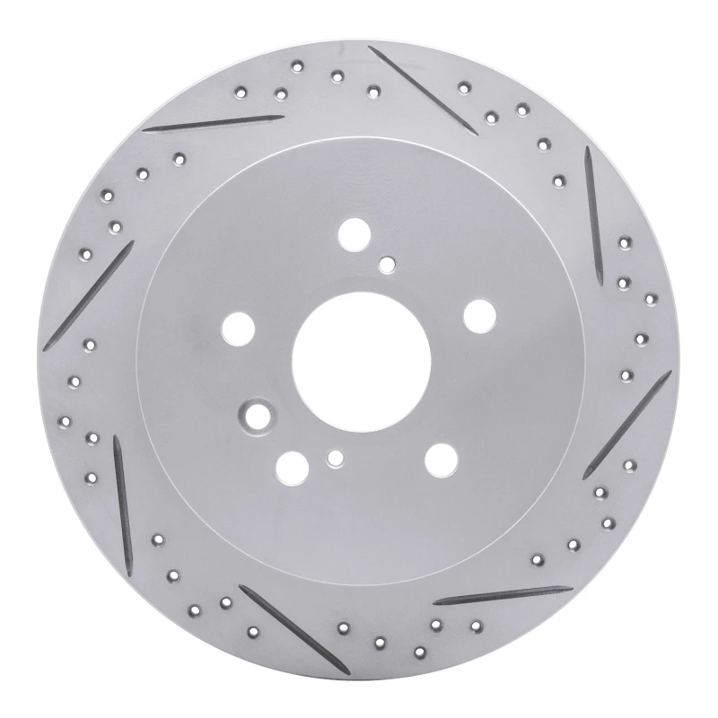 DFC 08-13 Toyota Highlander Rear Right Drilled & Slotted Geoperformance Rotor