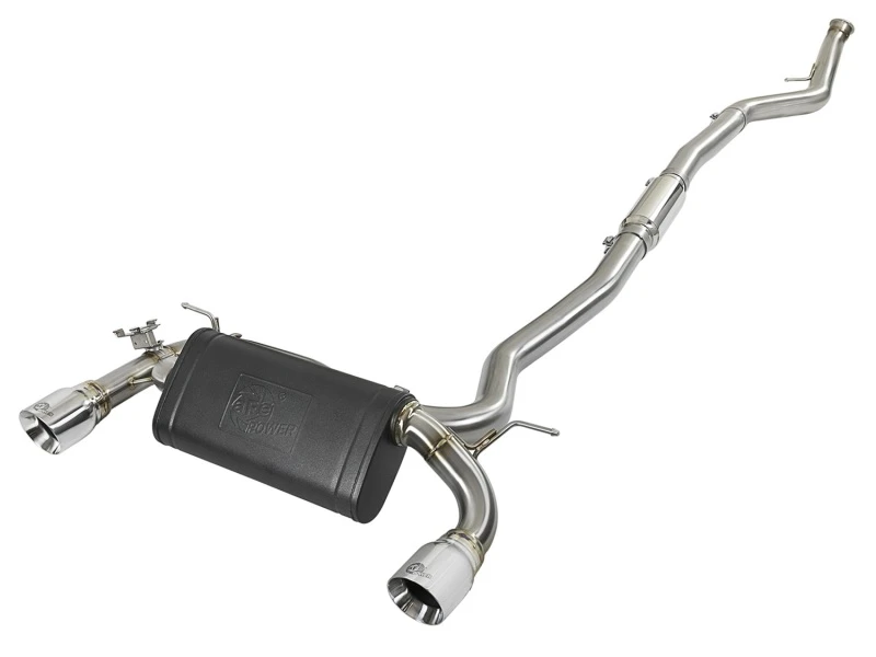 aFe MACH Force-Xp 3 Zoll 304 SS Kat-Abgasanlage mit polierten Endrohren 12-15 BMW 335i (F30) L6 3,0L (t) N55