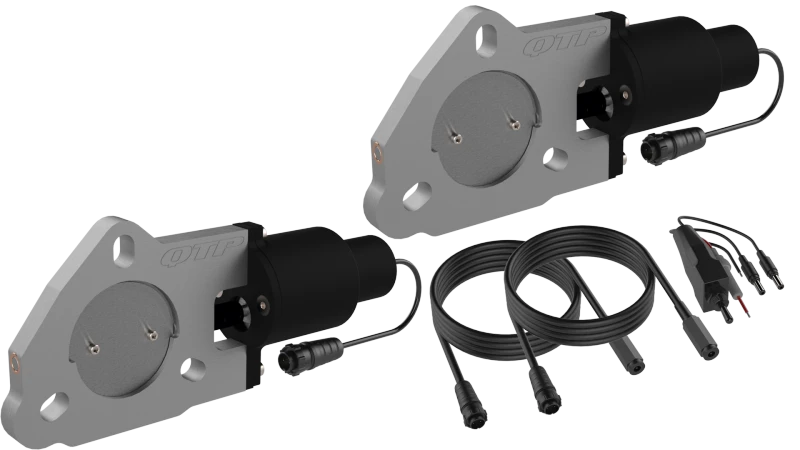 QTP 2.5in Bolt-On QTEC Dual Electric Cutout Valves - Pair