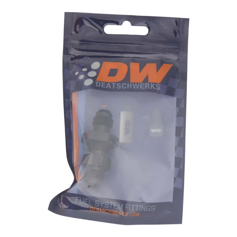 DeatschWerks 6AN-Männliche Flare zu 6AN-Männliche Flare Bulkhead-Adapter (inkl. Mutter) - eloxiertes Mattschwarz