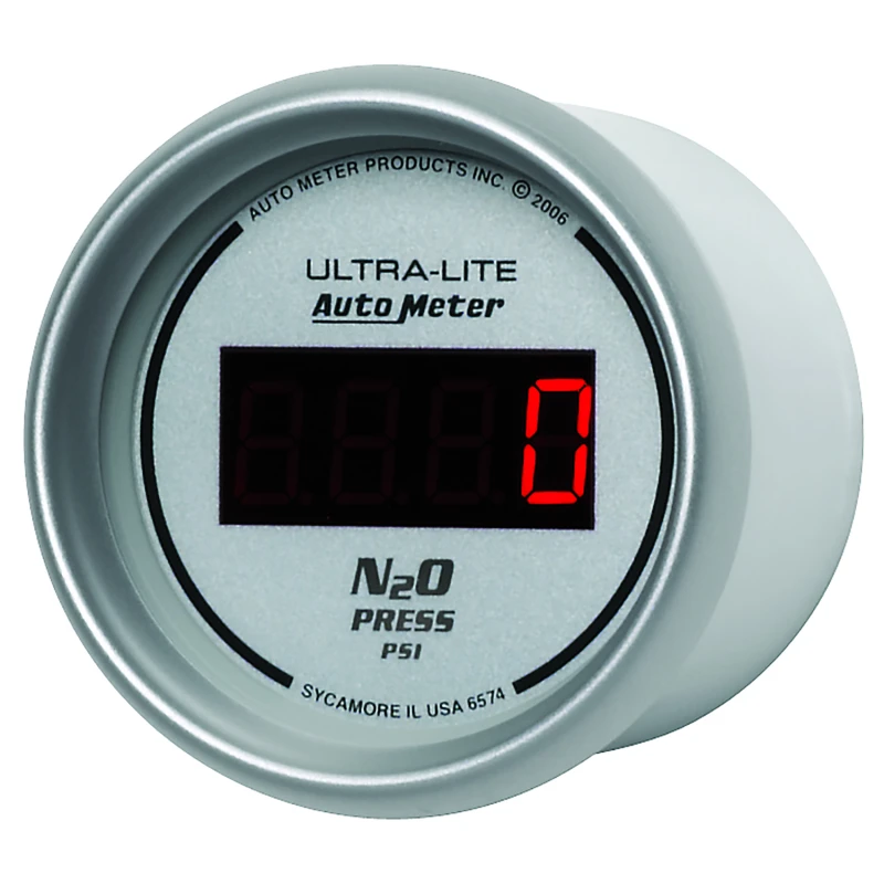 Autometer Ultra-Lite 2-1/16in 1600 PSI Digital Nitrous Pressure Gauge - Silver