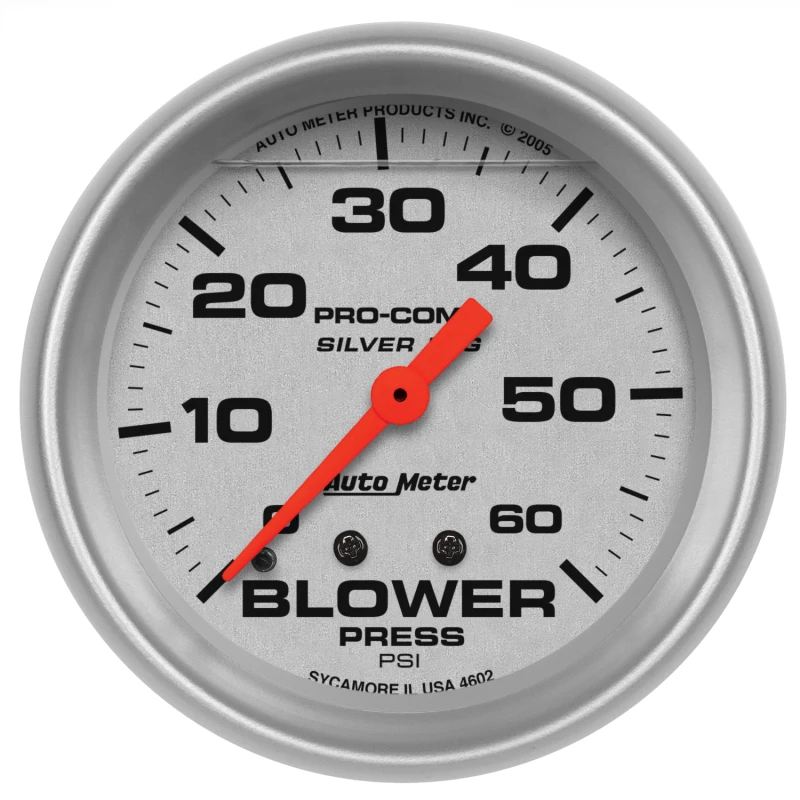 Autometer Ultra-Lite 66.7mm 0-60 PSI Liquid Filled Mechanical Blower Pressure Gauge