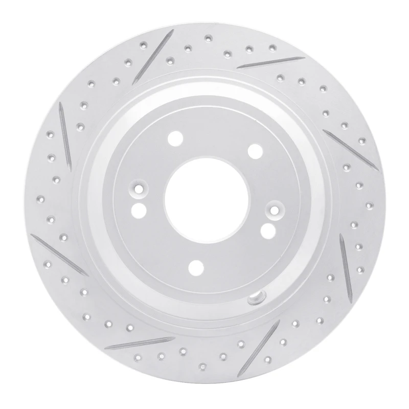 DFC 09-20 Genesis G80 Rear Left Drilled & Slotted Geoperformance Rotor