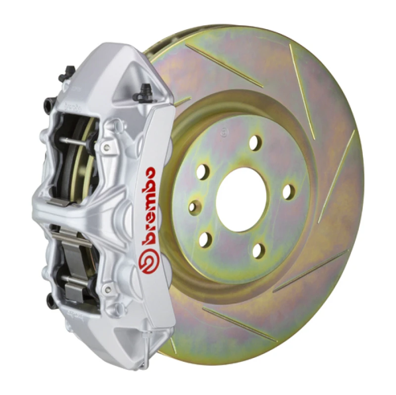 Brembo 10-15 Camaro V6 Front GT BBK 6 Piston Cast 355x32 1pc Rotor Slotted Type-1-Silver