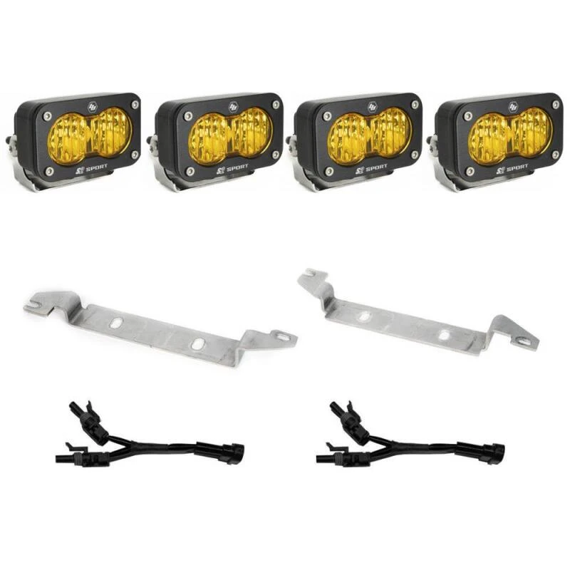 Baja Designs 2022+ Toyota Tundra S2 Sport Fog Pocket Kit - Baja Amber