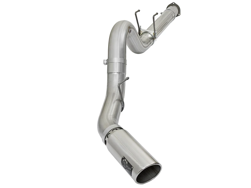 aFe ATLAS 5 Zoll DPF-Back Alu-Stahl Auspuffsystem mit polierter Spitze 2017 Ford Diesel Trucks V8-6,7L (td)
