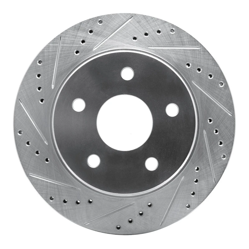 DFC 02-24 Chrysler Aspen Front Left Drilled & Slotted Silver Brake Rotor