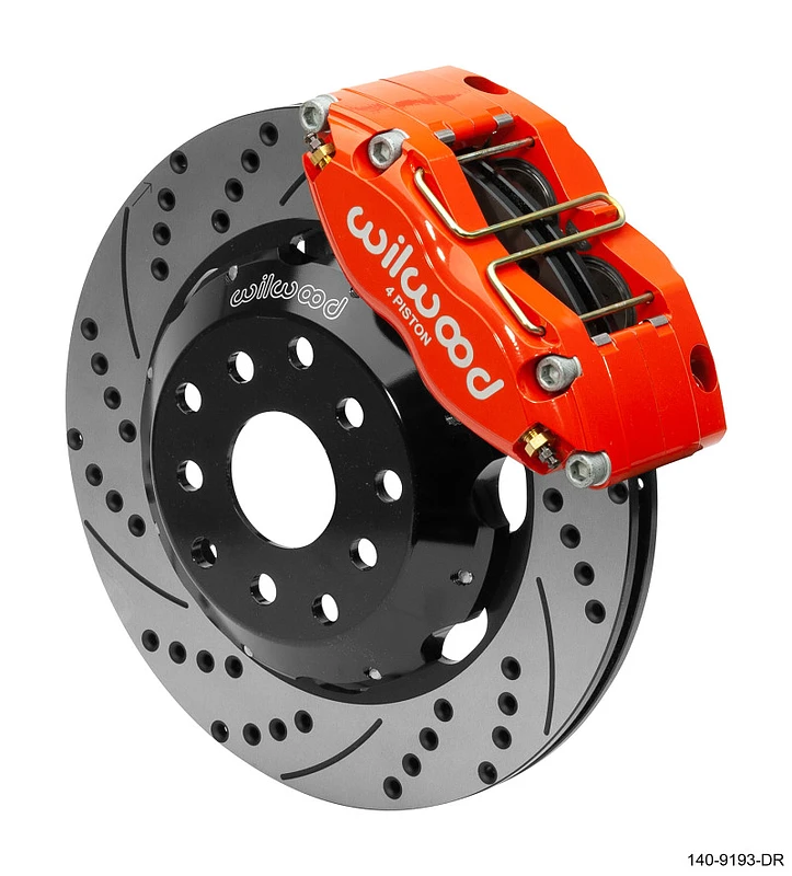 Wilwood Dynapro Radial Front Kit 12,00 Zoll gebohrt Rot für Subaru Impreza WRX (*Line Kit benötigt*)