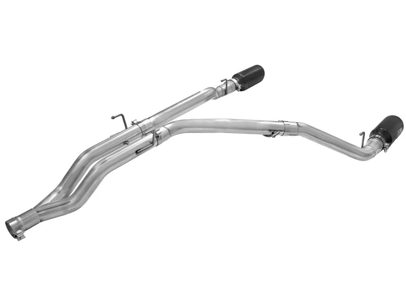 aFe MACHForce XP DPF-Back-Auspuff 3 Zoll SS mit 6 Zoll schwarzen Spitzen 2014 Dodge Ram 1500 V6 3.0L EcoDiesel