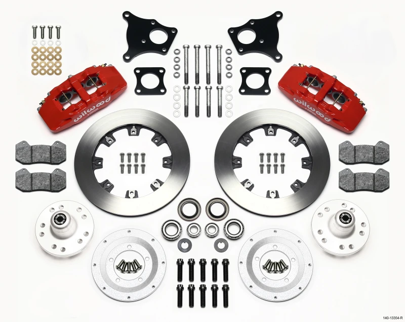 Wilwood Dynapro 6 Vordere Nabe-Kit 12,19 Zoll Rot AMC 71-76 OE-Scheibe ohne Bendix-Bremse