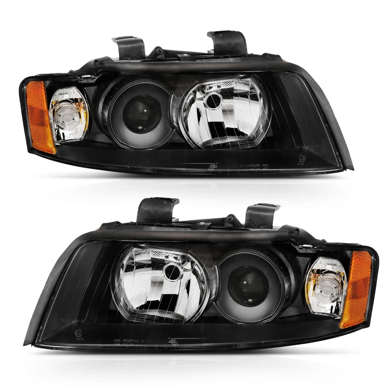 anzo_121528-6792dfe01cdc3 ANZO 2002-2005 Audi A4 Projector Headlight Black G2 (Halogen Type)