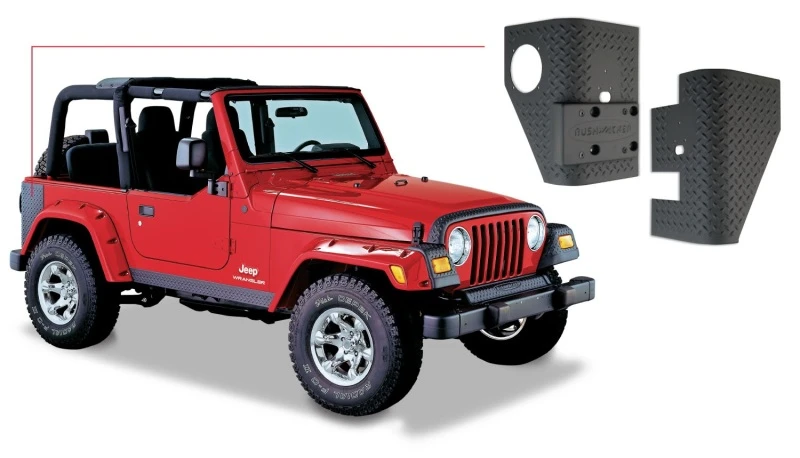 Bushwacker 97-06 Jeep Wrangler Trail Armor hintere Ecken - Schwarz
