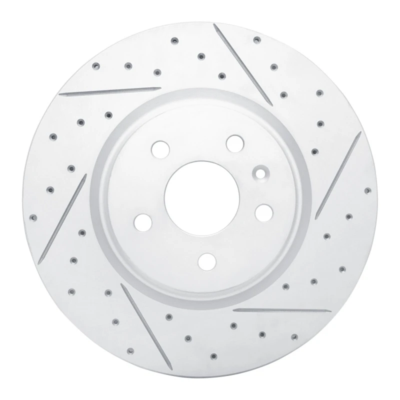 DFC 12-21 Tesla Model X Front Right Drilled & Slotted Geoperformance Rotor