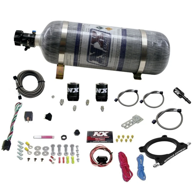 Nitrous Express 11-15 Ford Mustang GT 5.0L Hochleistungs-Nitrous-Platten-Kit (50-250PS) mit 12lb-Flasche