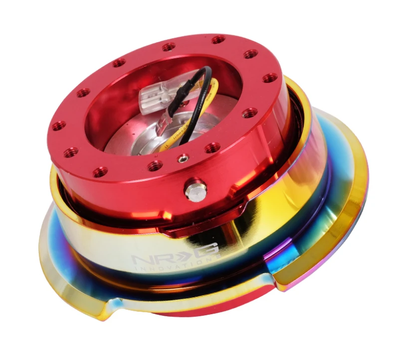 NRG Quick Release Gen 2.8 mit rotem Gehäuse und Neochrome Ring