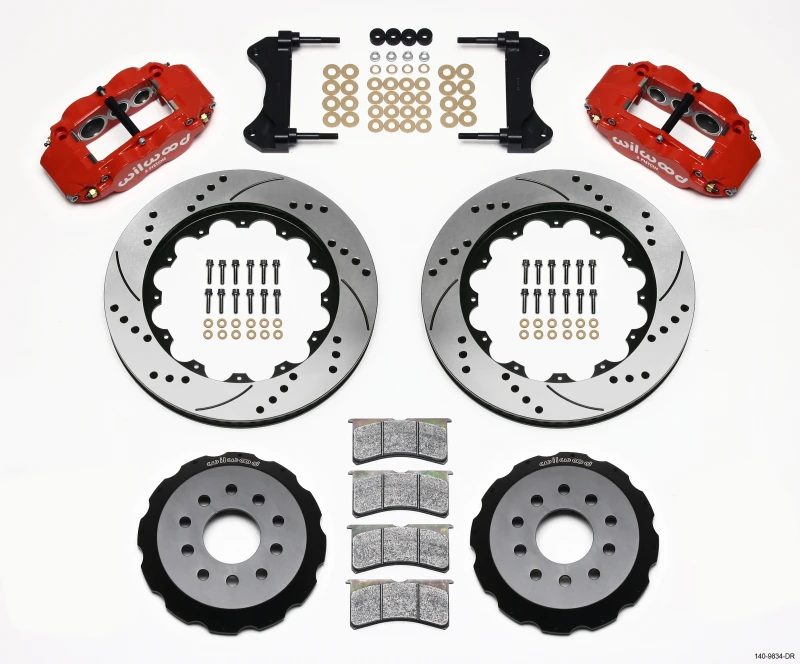 Wilwood Narrow Superlite 6R Vorderes Bremse Kit 14,00 Zoll gebohrt rot 98-02 Camaro/Firebird
