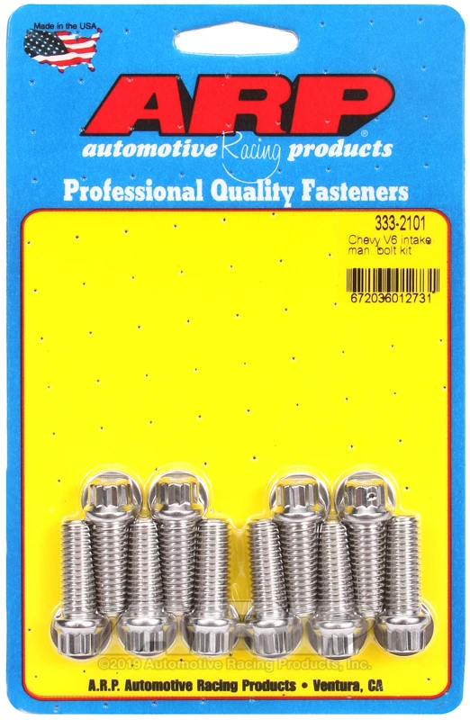 ARP Edelstahl 12-Punkt-Ansaugkrümmerschrauben-Kit für Chevy V6