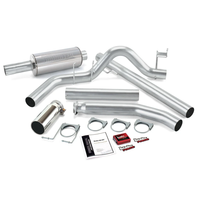 Banks Power 01 Dodge 5.9L Ext Cab Git-Kit - SS Single Auspuff mit Chrom-Spitze