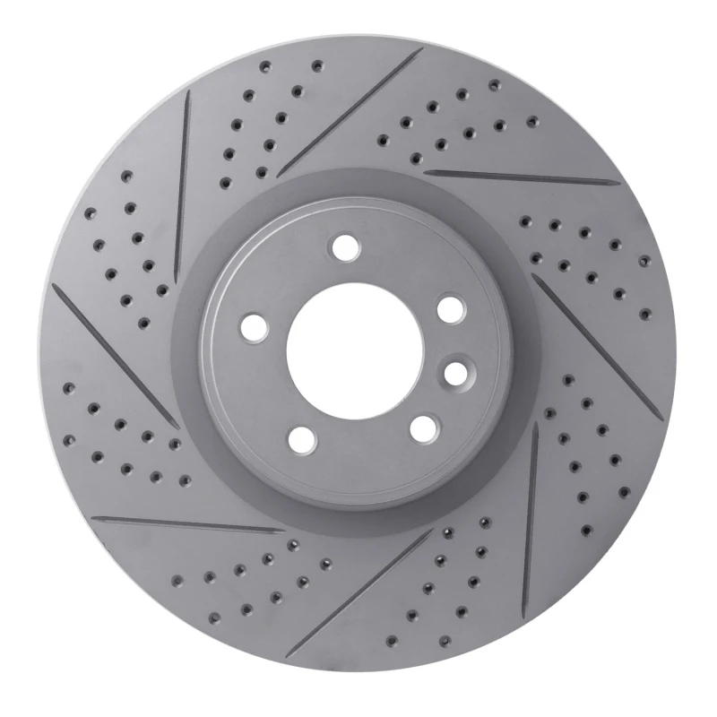 DFC 10-17 Land Rover Range Rover Front Right Drilled & Slotted Geoperformance Rotor