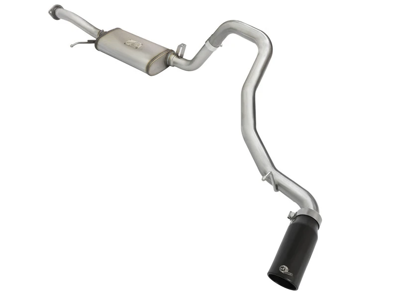 aFe MACHForce XP 2-1/2in SS-304 Kat-Back Auspuffanlagen mit schwarzer Spitze 02-16 Nissan Patrol (Y61) I6-4.8L