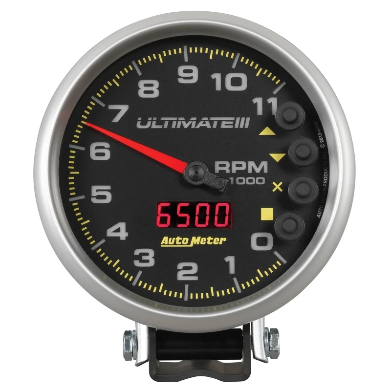 AutoMeter-Tachometer 5 Zoll 11K U/min Sockel Datalogging Ultimate IIi Playback Schwarz