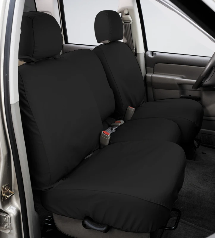 Covercraft 19-24 Chevrolet Silverado Polycotton SeatSaver Custom Front Row Seat Covers - Charcoal