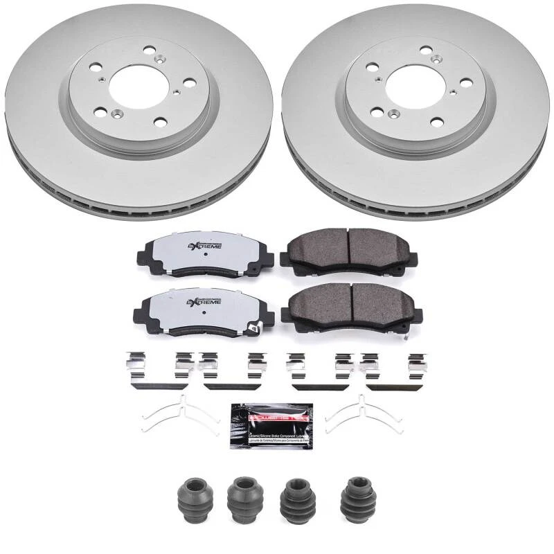 Power Stop 12-14 Honda Ridgeline Front Z36 Coated Truck & Tow Brake Kit